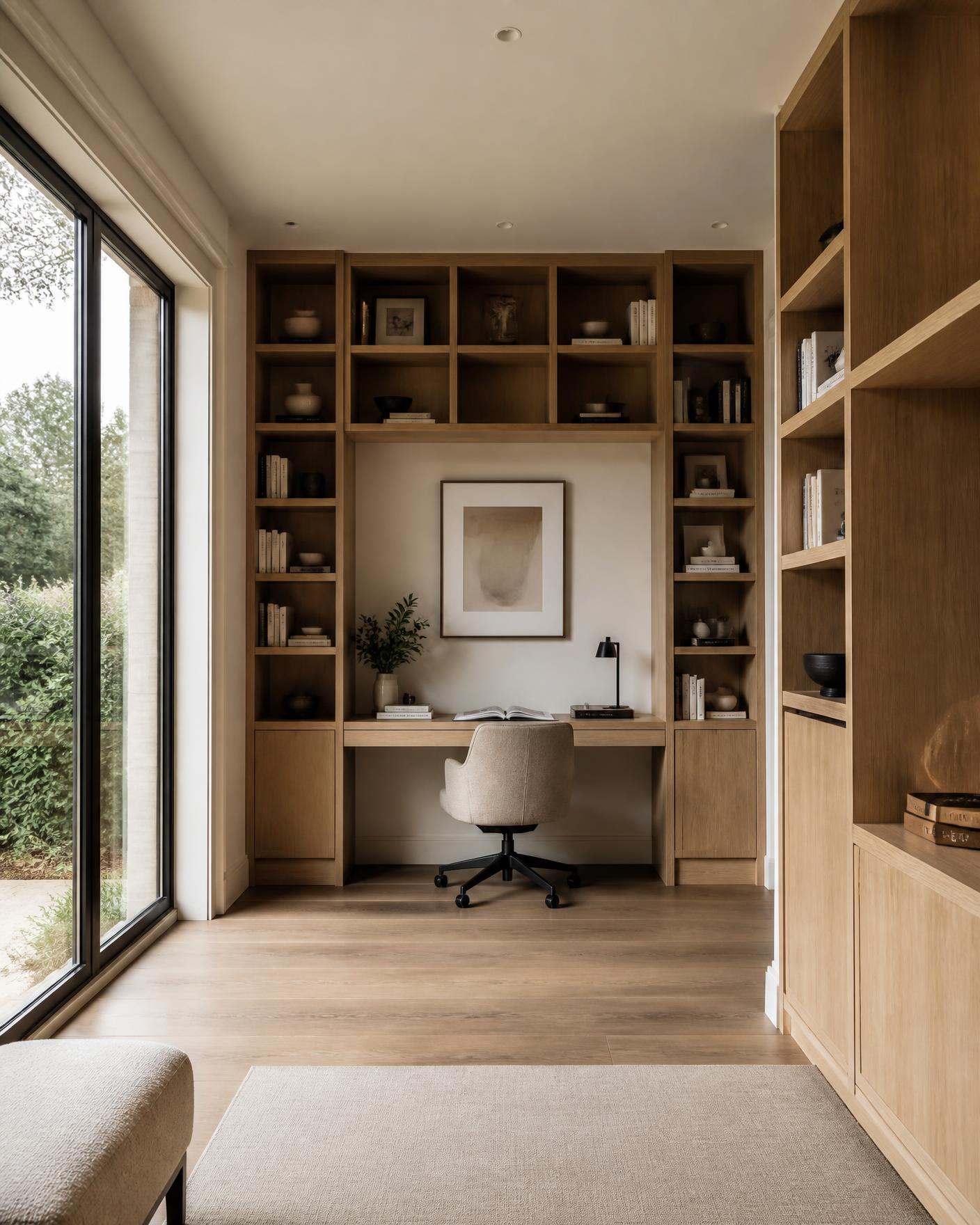 Custom home office built-ins